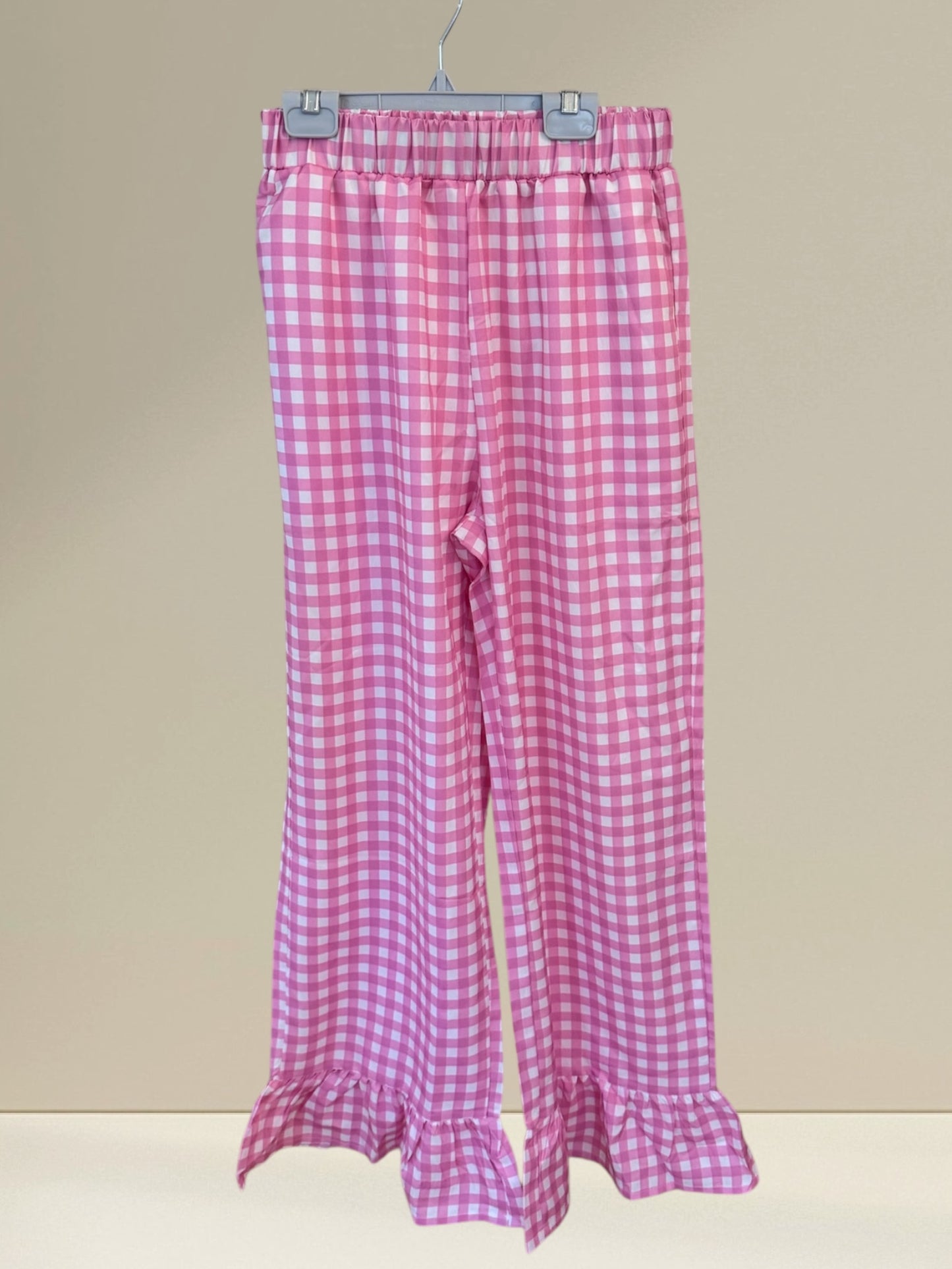 Pantalón vichy rosa